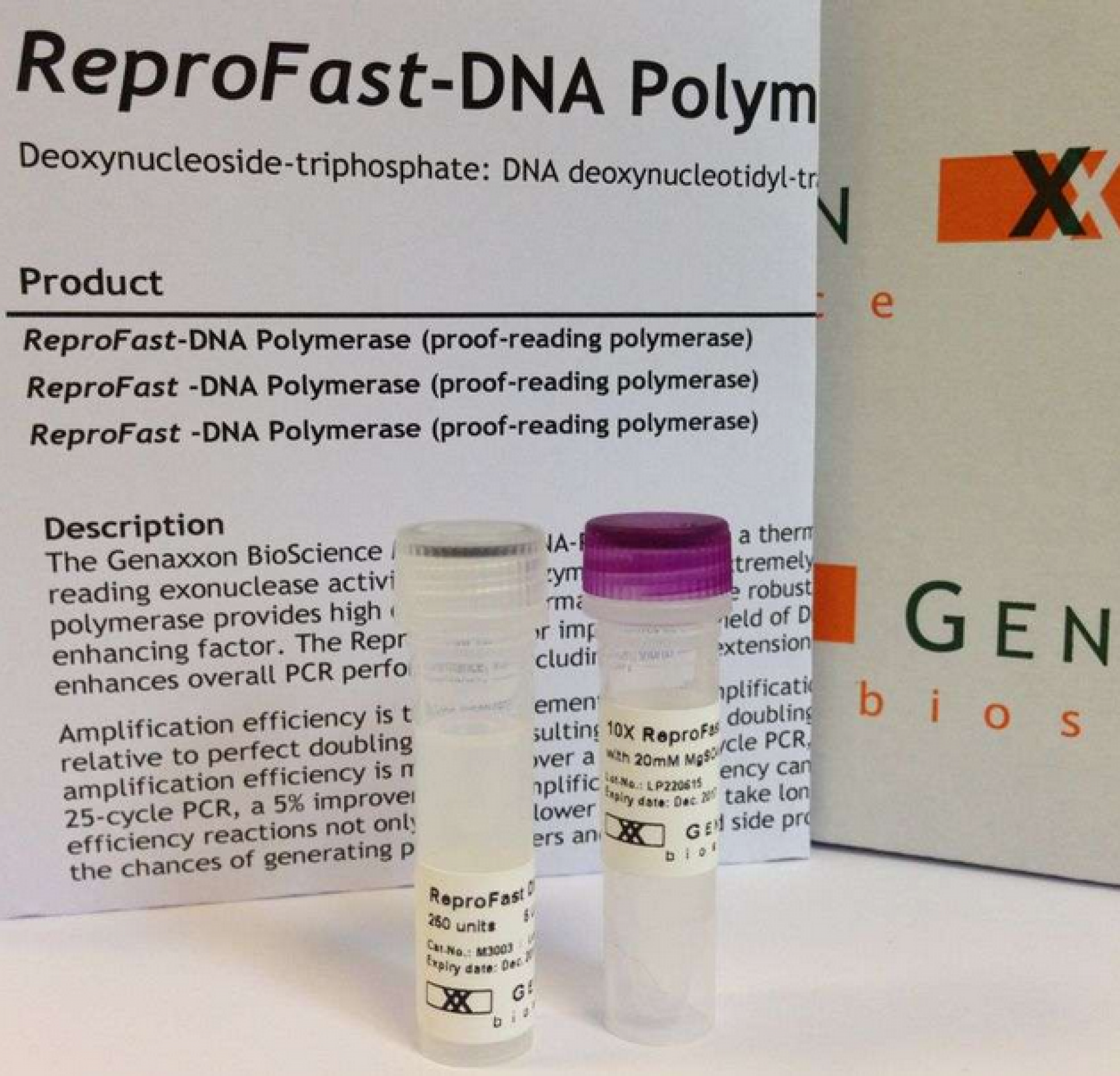 Product - ReproFast high fidelity proofreading DNA Polymerase 